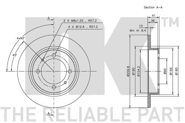 Stabdžių diskas NK 204840