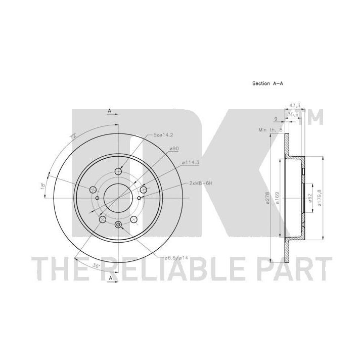 Stabdžių diskas NK 205223