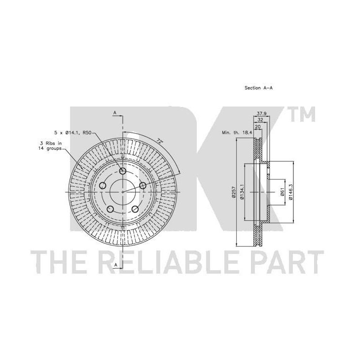 Stabdžių diskas NK 209309