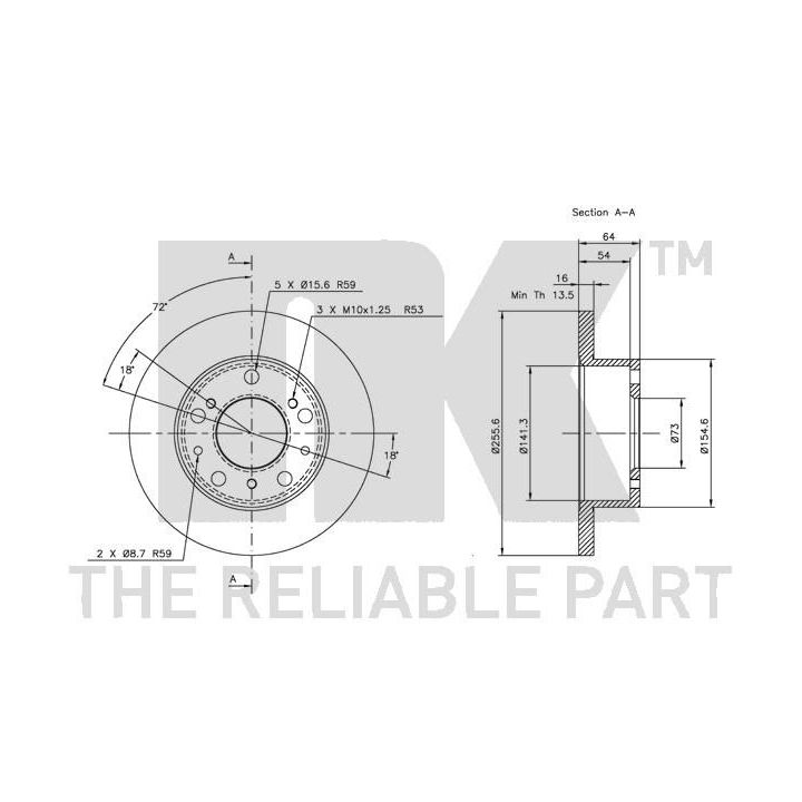 Stabdžių diskas NK 209908