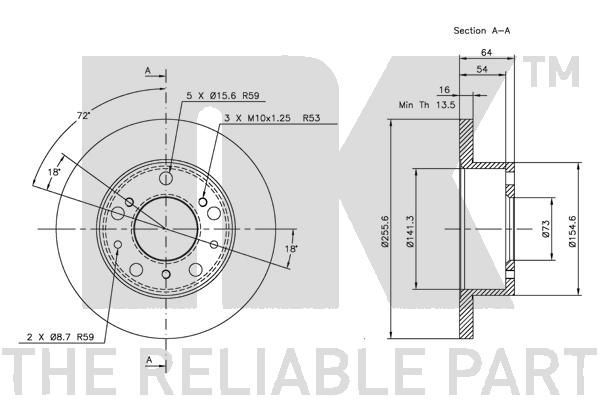 Stabdžių diskas NK 209908