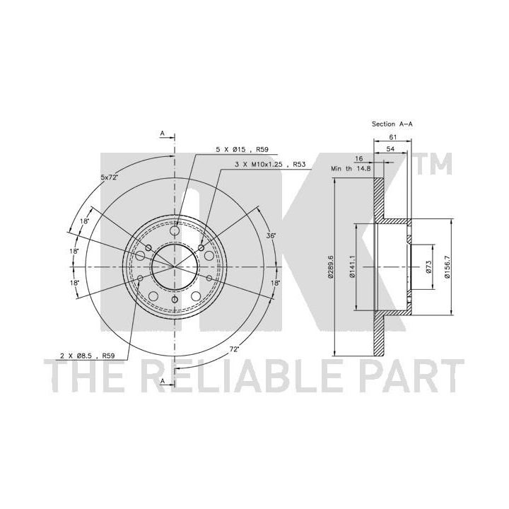 Stabdžių diskas NK 209919