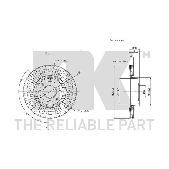 Stabdžių diskas NK 209924