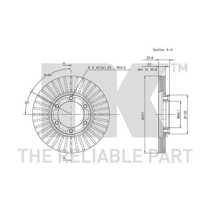 Stabdžių diskas NK 209929