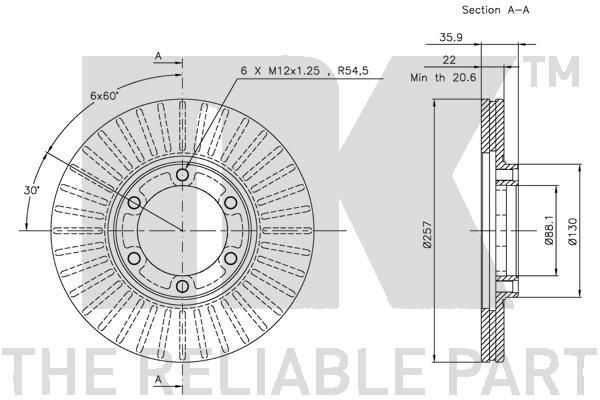 Stabdžių diskas NK 209929