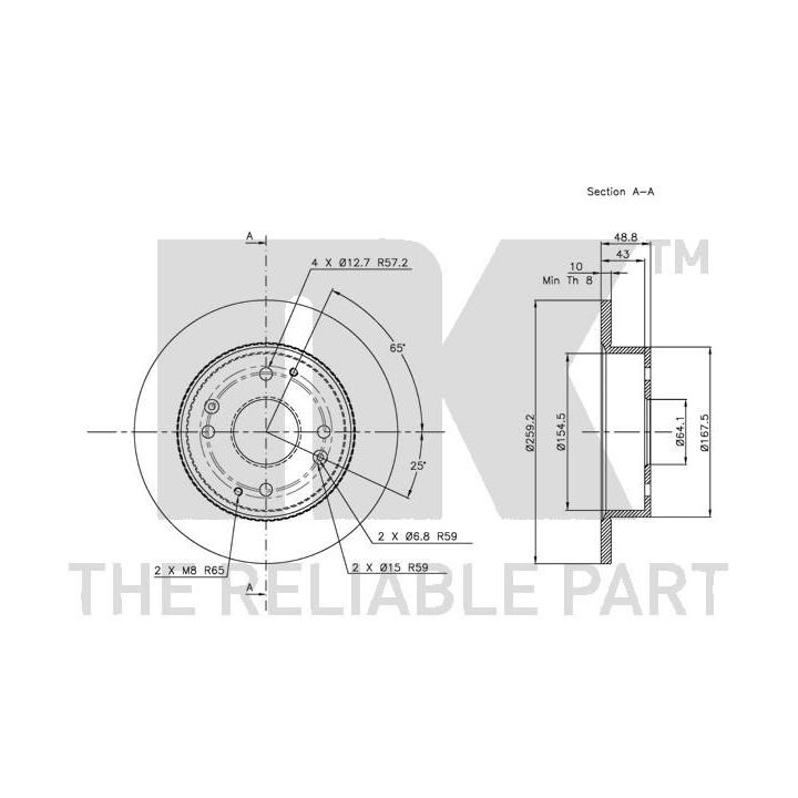 Stabdžių diskas NK 209939