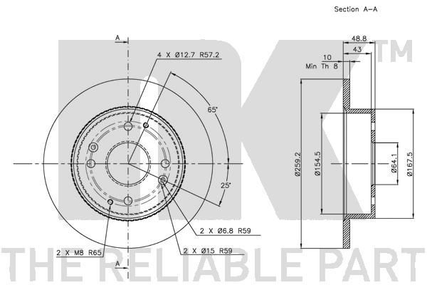 Stabdžių diskas NK 209939