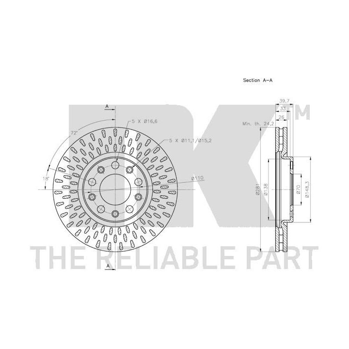 Stabdžių diskas NK 311034