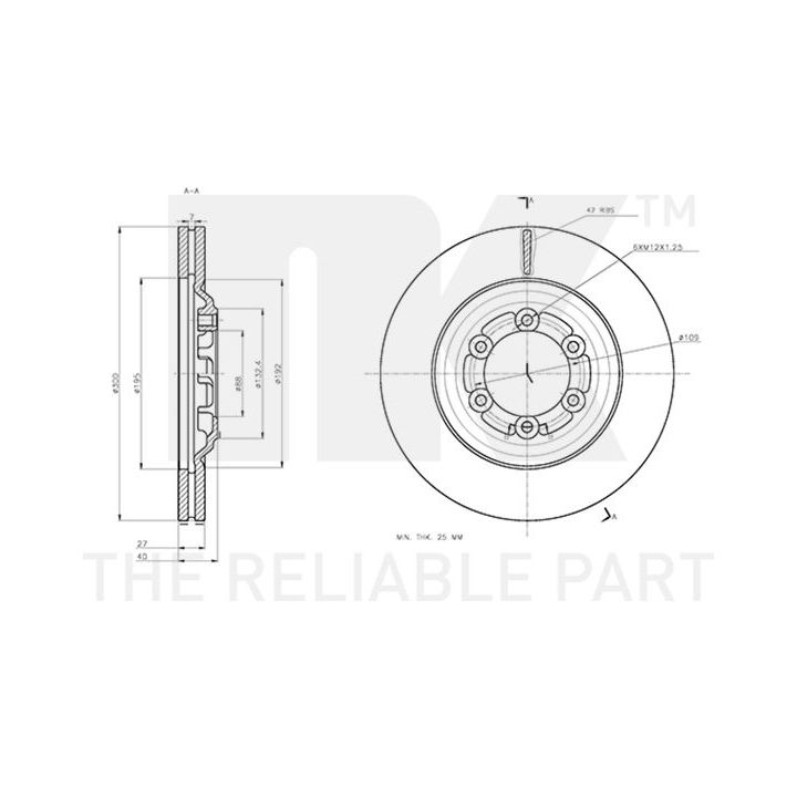 Stabdžių diskas NK 311405