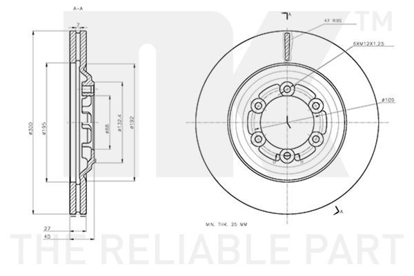 Stabdžių diskas NK 311405