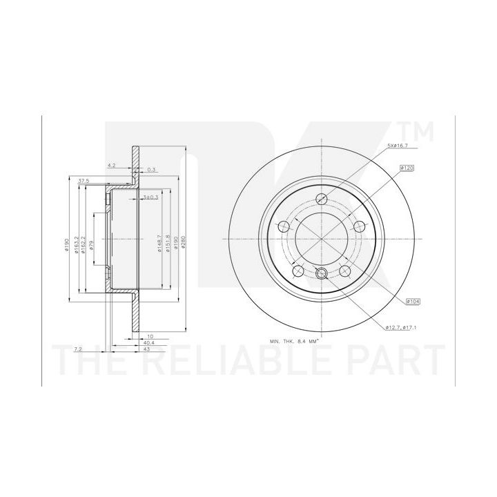 Stabdžių diskas NK 3115121