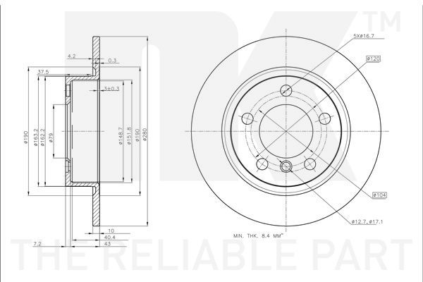 Stabdžių diskas NK 3115121