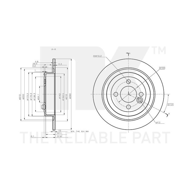 Stabdžių diskas NK 3115122