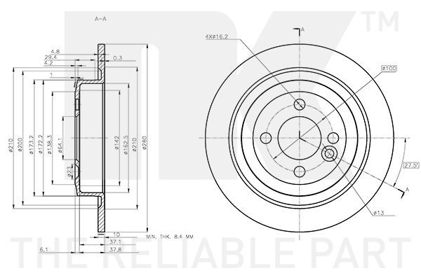 Stabdžių diskas NK 3115122