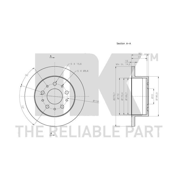 Stabdžių diskas NK 311944