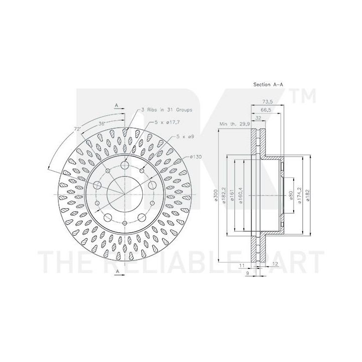 Stabdžių diskas NK 311959