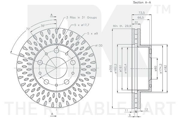 Stabdžių diskas NK 311959