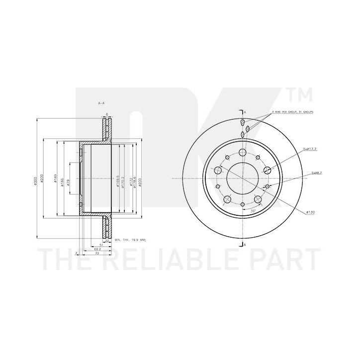 Stabdžių diskas NK 311963