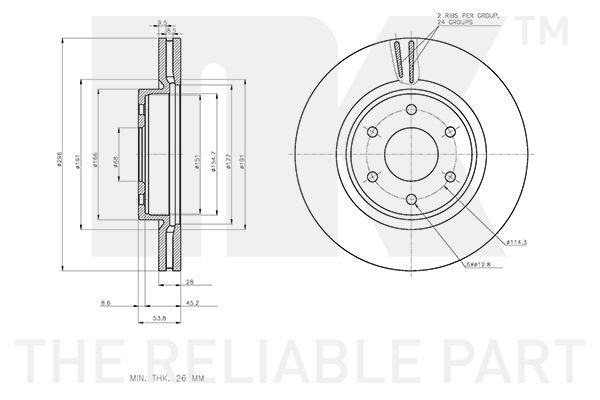 Stabdžių diskas NK 3122102