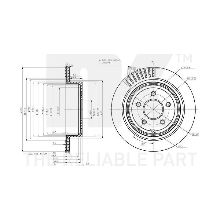 Stabdžių diskas NK 312271