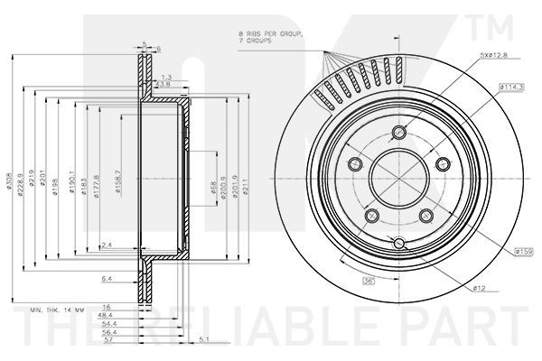 Stabdžių diskas NK 312271