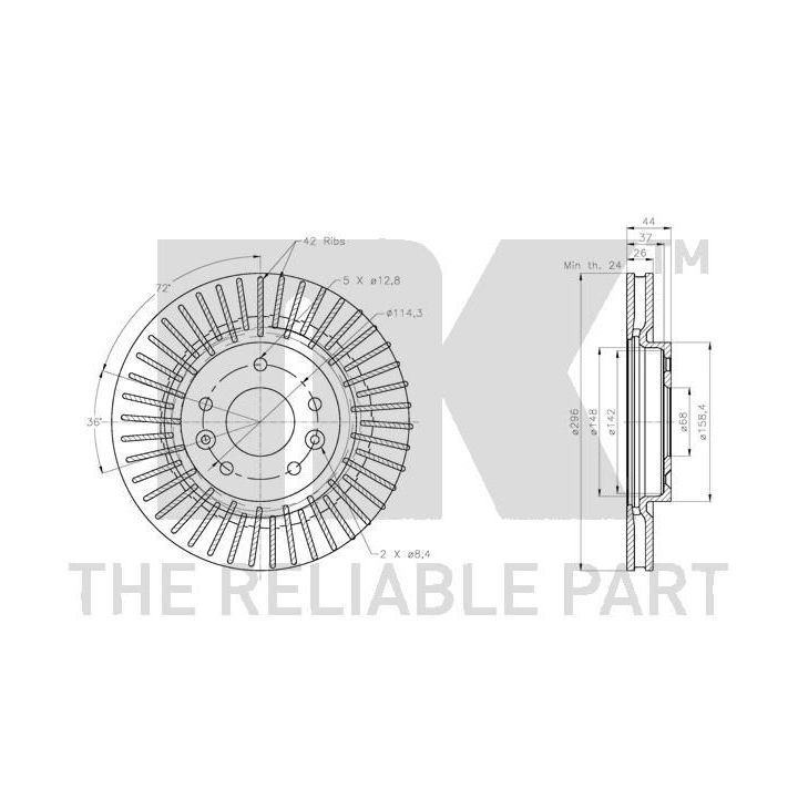 Stabdžių diskas NK 312290