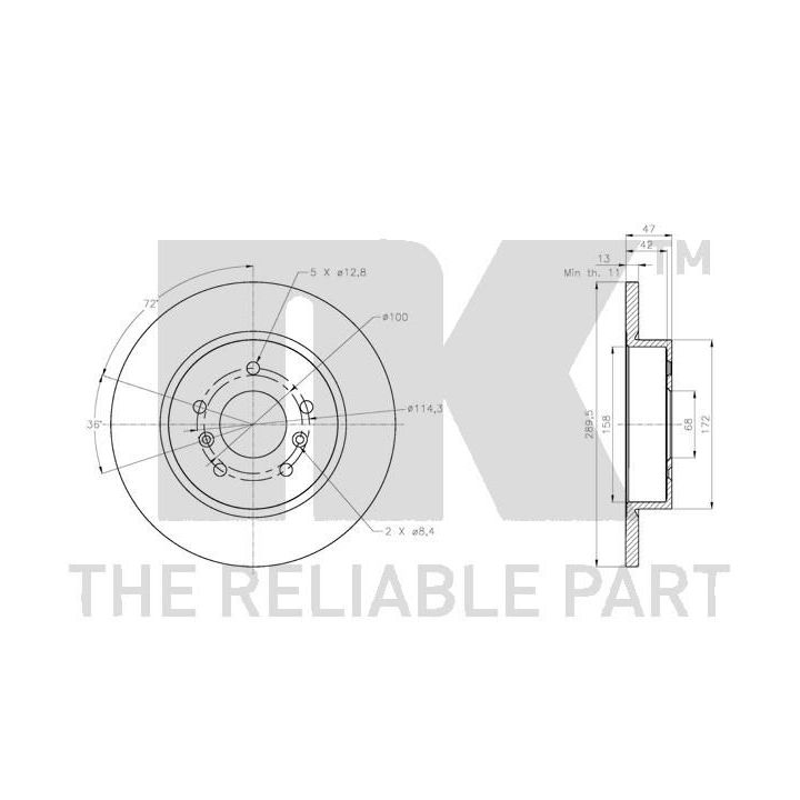 Stabdžių diskas NK 312291