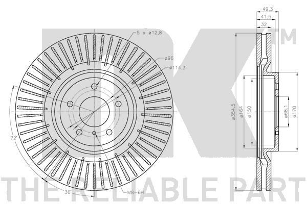 Stabdžių diskas NK 312292
