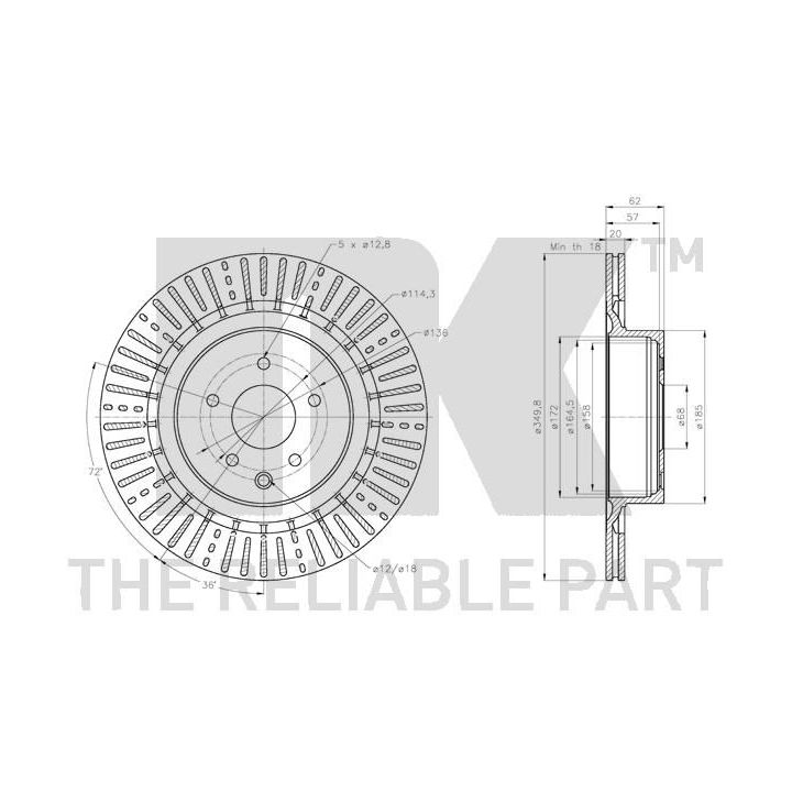 Stabdžių diskas NK 312293
