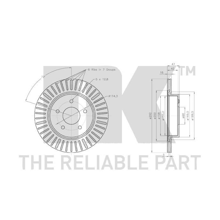 Stabdžių diskas NK 312297