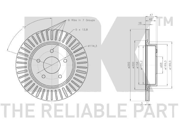 Stabdžių diskas NK 312297