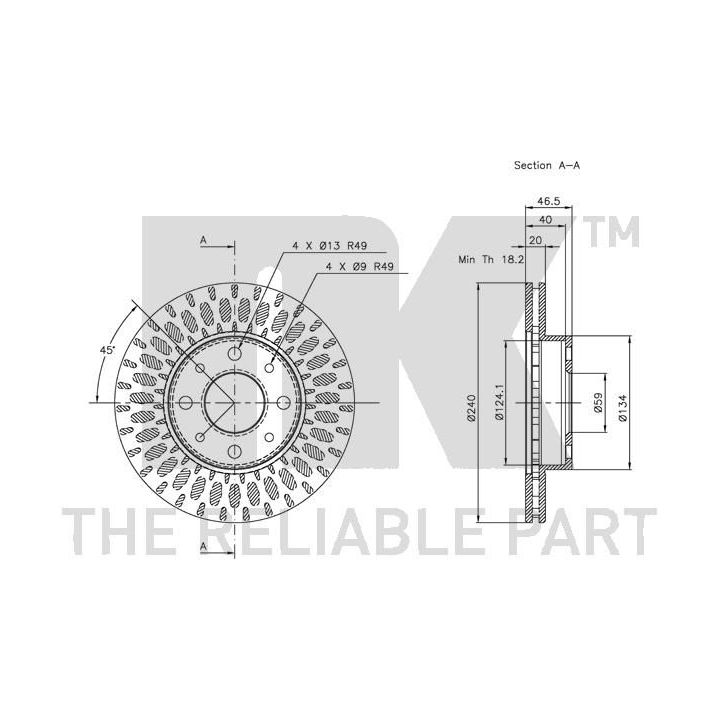 Stabdžių diskas NK 312331