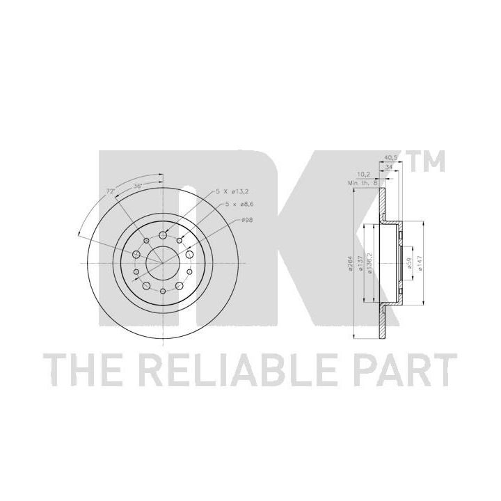 Stabdžių diskas NK 312369