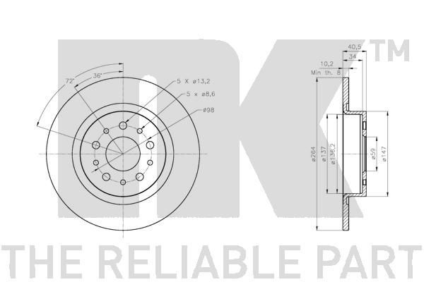 Stabdžių diskas NK 312369