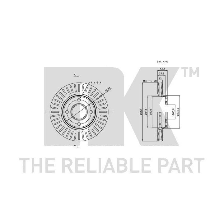 Stabdžių diskas NK 312549