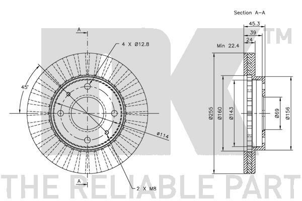 Stabdžių diskas NK 313010