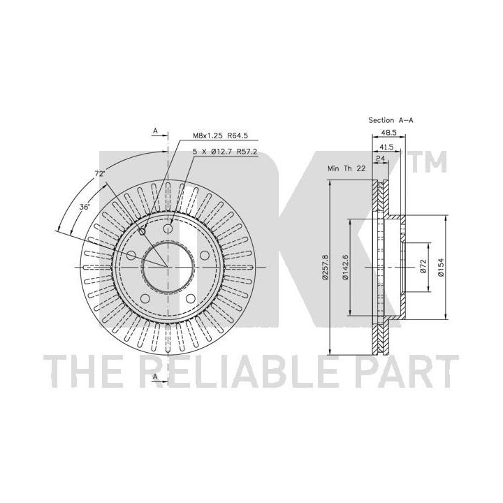 Stabdžių diskas NK 313227