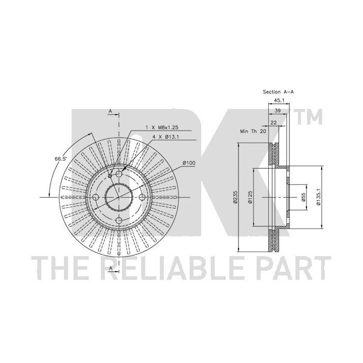 Stabdžių diskas NK 313232
