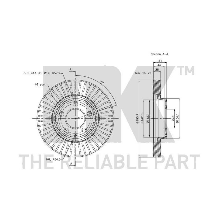 Stabdžių diskas NK 313247