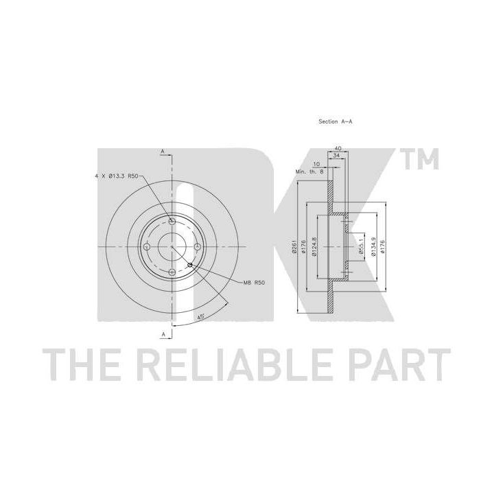 Stabdžių diskas NK 313248