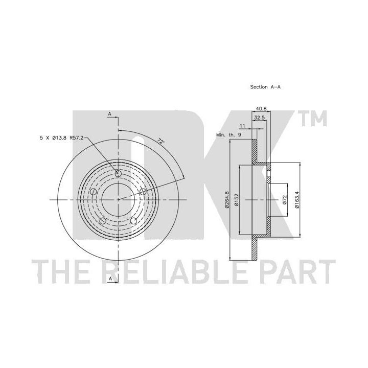 Stabdžių diskas NK 313250