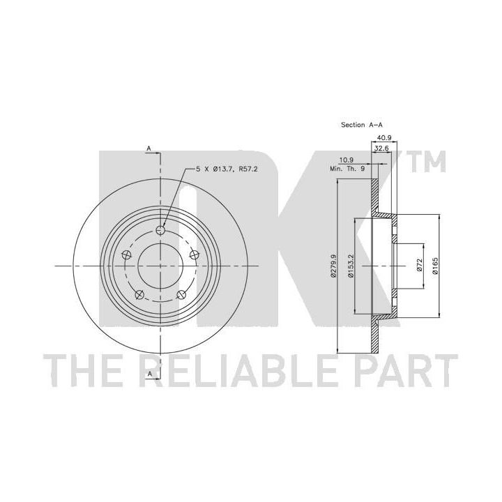Stabdžių diskas NK 313252