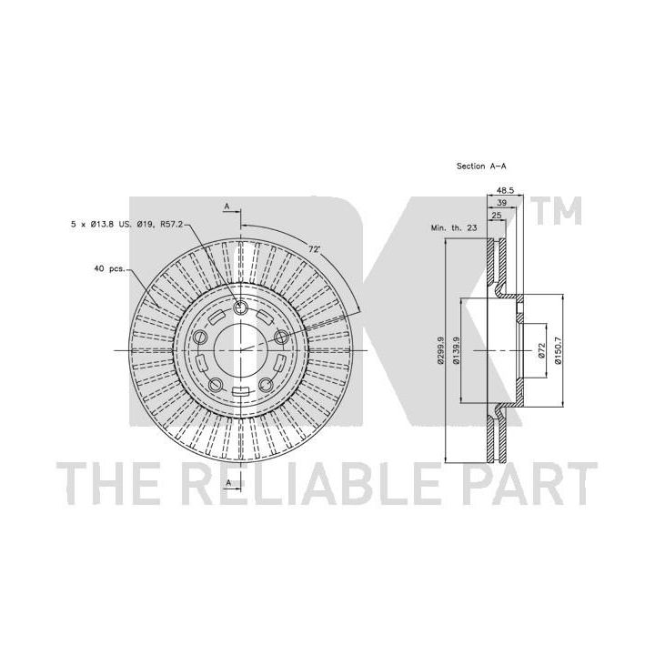 Stabdžių diskas NK 313253