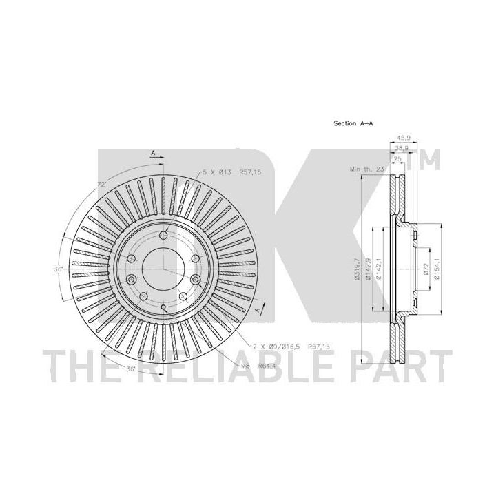 Stabdžių diskas NK 313266