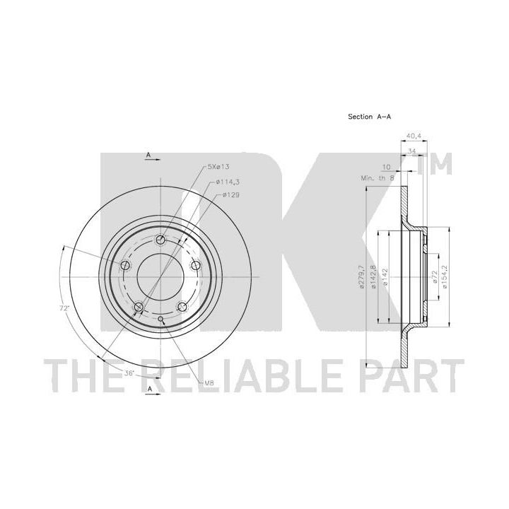 Stabdžių diskas NK 313269