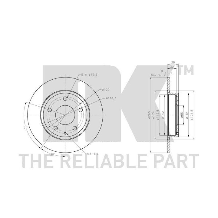Stabdžių diskas NK 313283