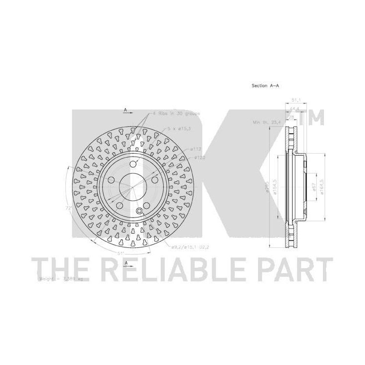 Stabdžių diskas NK 3133112