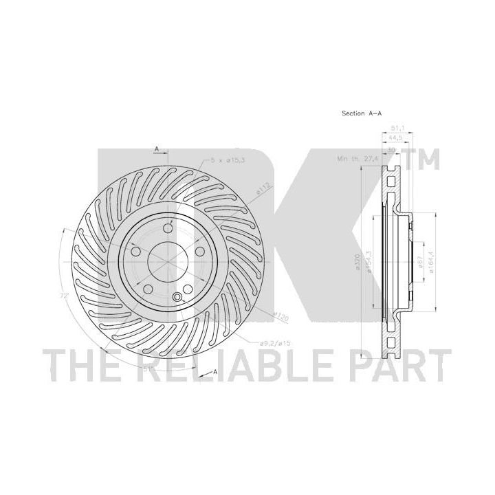 Stabdžių diskas NK 3133123