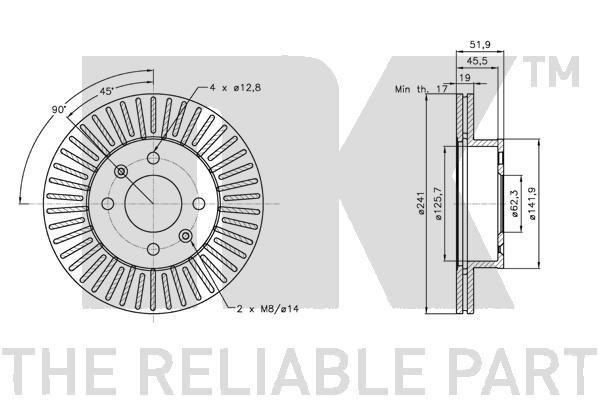 Stabdžių diskas NK 313409