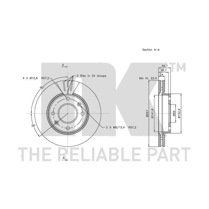 Stabdžių diskas NK 313410